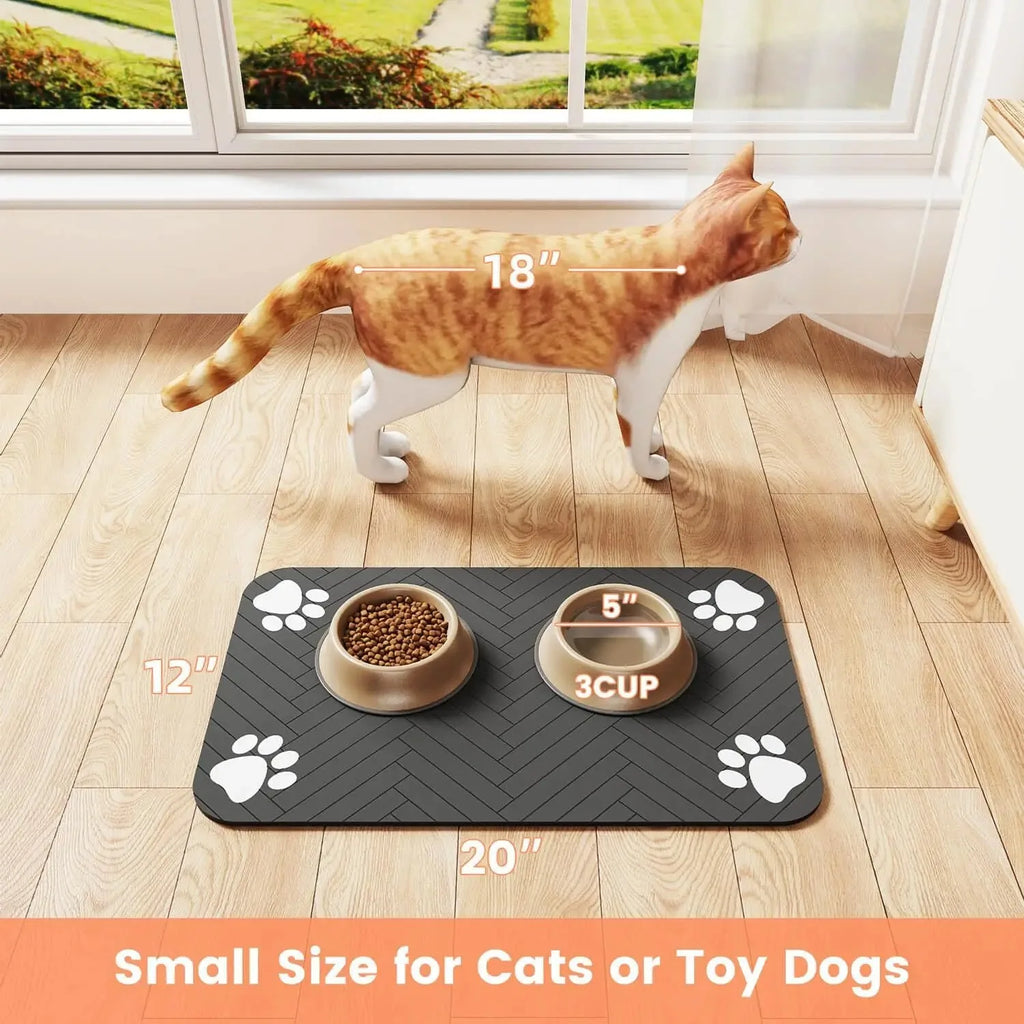 Pet Feeding Mat – Waterproof & Non-Slip Food Mat for Dogs & Cats