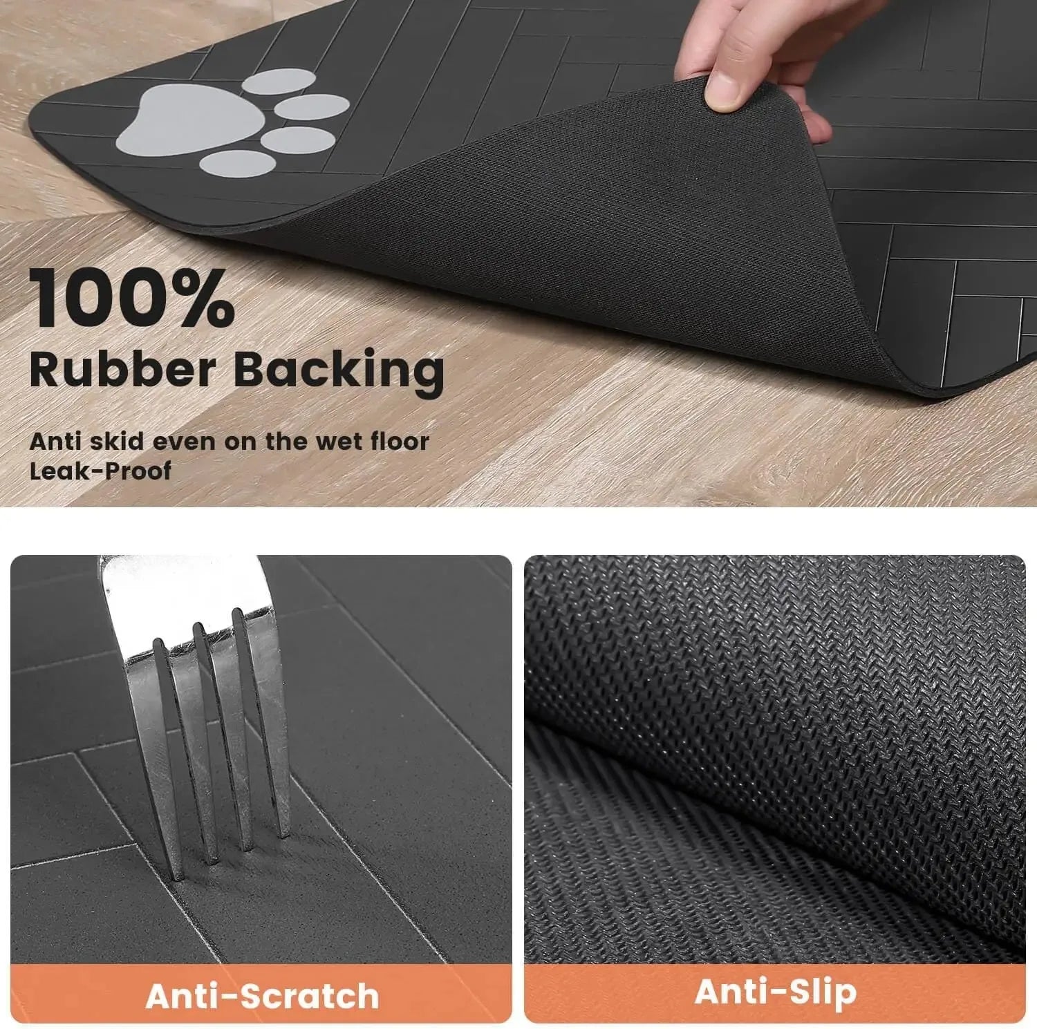 Pet Feeding Mat – Waterproof & Non-Slip Food Mat for Dogs & Cats