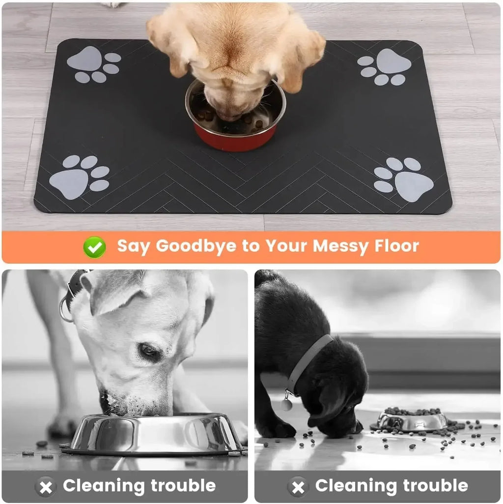 Pet Feeding Mat – Waterproof & Non-Slip Food Mat for Dogs & Cats