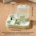2-in-1 Large Pet Feeder & Water Dispenser, Dry Wet Separation, Durable Plastic, Transparent, No Battery, For Cats Dogs Travel